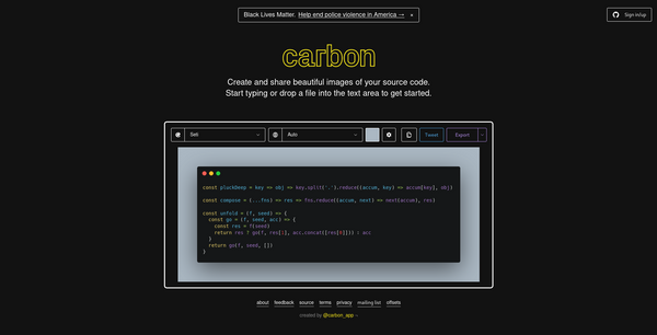 Carbon : pour des images de code propre